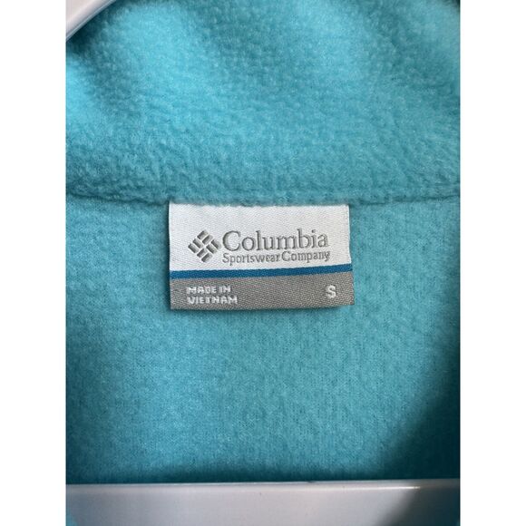Columbia Full Zip Fleece Jacket Light Blue Size Small - Picture 5 of 6